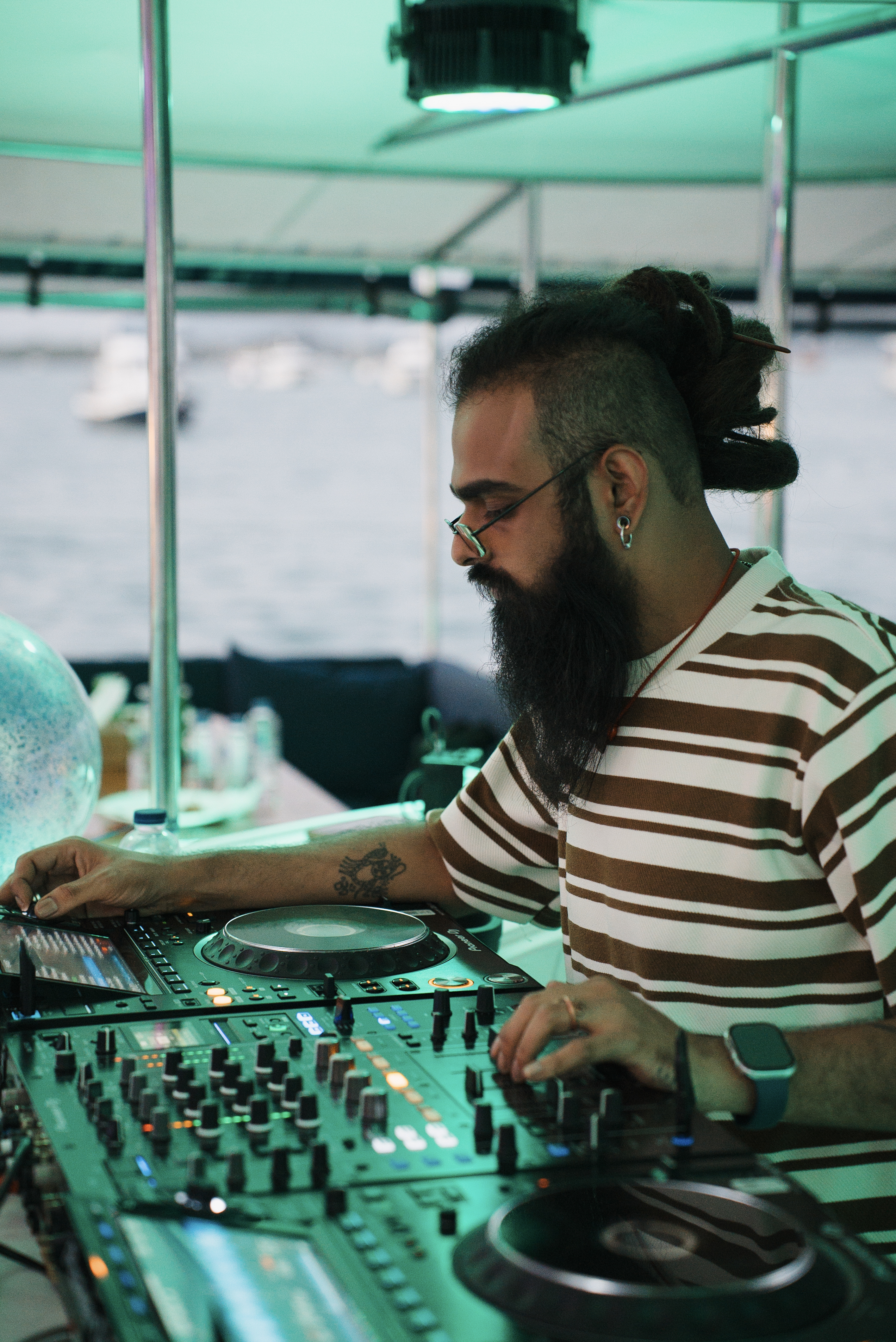 On board professional DJ.